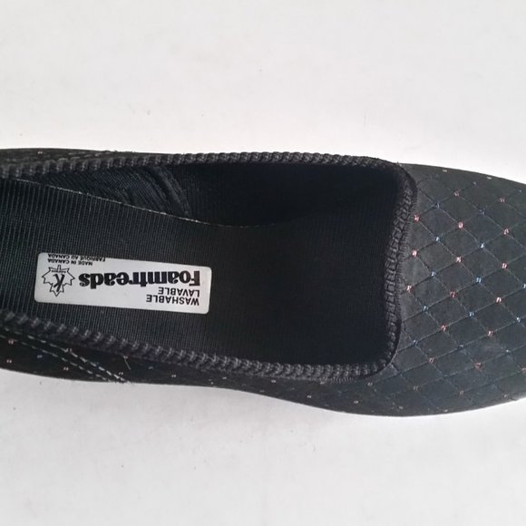 New Women's FOAMTREADS ALLURE black slippers - Picture 3 of 12